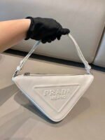 Replica Prada 1NQ043 Triangle leather pouch White39247 - Image 2
