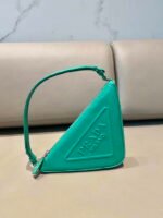Replica Prada 1NQ043 Triangle leather pouch Lake Blue39246