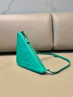 Replica Prada 1NQ043 Triangle leather pouch Lake Blue39246 - Image 2