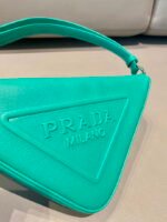 Replica Prada 1NQ043 Triangle leather pouch Lake Blue39246 - Image 3
