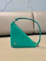Replica Prada 1NQ043 Triangle leather pouch Lake Blue39246 - Image 4