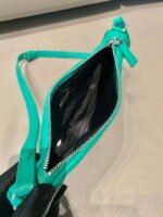 Replica Prada 1NQ043 Triangle leather pouch Lake Blue39246 - Image 6
