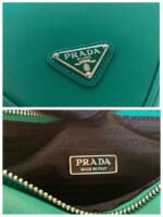 Replica Prada 1NQ043 Triangle leather pouch Lake Blue39246 - Image 8