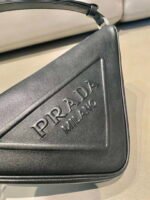 Replica Prada 1NQ043 Triangle leather pouch Black39227 - Image 4