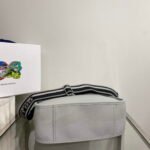 Replica Prada Leather hobo bag 1BC073 Gray39277 - Image 3