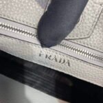 Replica Prada Leather hobo bag 1BC073 Gray39277 - Image 7