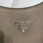 Replica Prada Leather hobo bag 1BC073 Clay Gray39276 - Image 2