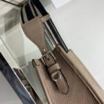 Replica Prada Leather hobo bag 1BC073 Clay Gray39276 - Image 4