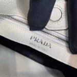 Replica Prada Leather hobo bag 1BC073 white39317 - Image 7