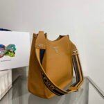 Replica Prada Leather hobo bag 1BC073 Tan39316 - Image 2