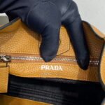 Replica Prada Leather hobo bag 1BC073 Tan39316 - Image 8