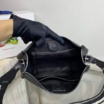 Replica Prada Leather hobo bag 1BC073 In Black39287 - Image 6
