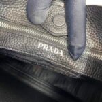 Replica Prada Leather hobo bag 1BC073 In Black39287 - Image 7