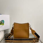Replica Prada 1BH191 Leather mini shoulder bag tan38649 - Image 2