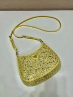 Replica Prada 1BC169 Prada Cleo satin bag with appliqués Yellow38588 - Image 2