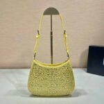 Replica Prada 1BC169 Prada Cleo satin bag with appliqués Yellow38588 - Image 3
