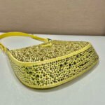 Replica Prada 1BC169 Prada Cleo satin bag with appliqués Yellow38588 - Image 4