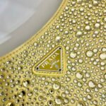 Replica Prada 1BC169 Prada Cleo satin bag with appliqués Yellow38588 - Image 6