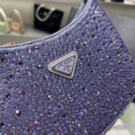 Replica Prada 1BC169 Prada Cleo satin bag with appliqués Purple38568 - Image 2
