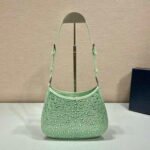 Replica Prada 1BC169 Prada Cleo satin bag with appliqués Green38556 - Image 3