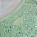 Replica Prada 1BC169 Prada Cleo satin bag with appliqués Green38556 - Image 5