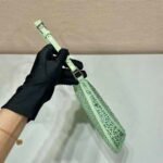 Replica Prada 1BC169 Prada Cleo satin bag with appliqués Green38556 - Image 6