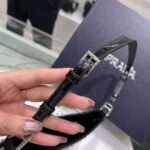 Replica Prada 1BC169 Prada Cleo satin bag with appliqués Black38553 - Image 4