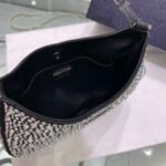 Replica Prada 1BC169 Prada Cleo satin bag with appliqués Black38553 - Image 6