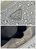 Replica Prada 1BC169 Prada Cleo satin bag with appliqués White38578 - Image 7