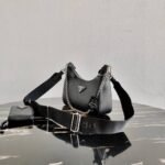 Replica Prada 1BH204 Prada Re-Edition 2005 Saffiano leather Bag in Black Silver38897