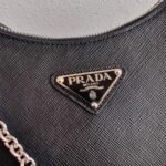 Replica Prada 1BH204 Prada Re-Edition 2005 Saffiano leather Bag in Black Silver38897 - Image 4
