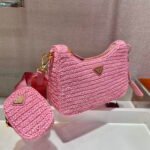 Replica Prada 1BH204 Prada Re-Edition 2005 Raffia Bag in Pink38847 - Image 3