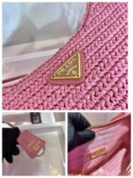 Replica Prada 1BH204 Prada Re-Edition 2005 Raffia Bag in Pink38847 - Image 8