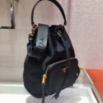 Replica Prada 1BH097 Bucket Jacquard Logo Convertible Medium black38628 - Image 2