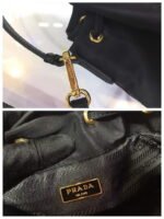 Replica Prada 1BH097 Bucket Jacquard Logo Convertible Medium black38628 - Image 7