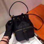 Replica Prada 1BH038 Prada Duet Re-Nylon Bucket shoulder bag Black38609