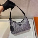 Replica Prada 1NE515 Prada Hobo Diamond Mini Shoulder Bag Sliver39206 - Image 2