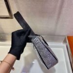 Replica Prada 1NE515 Prada Hobo Diamond Mini Shoulder Bag Sliver39206 - Image 6