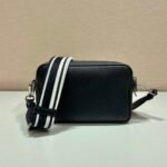 Replica Prada Leather bag with shoulder strap 1BH082 Black40049 - Image 2