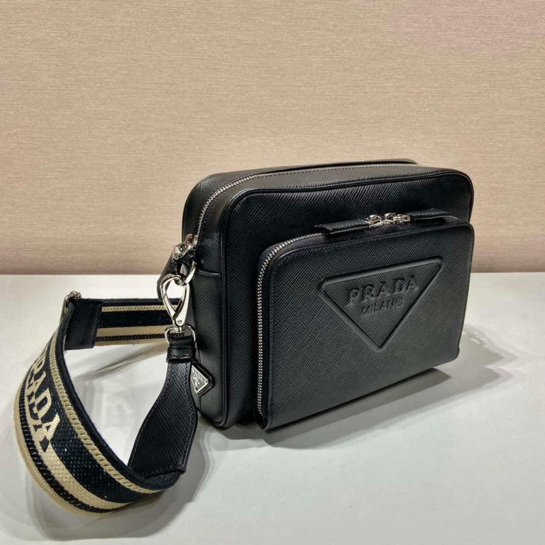 65324f21484fe.jpg Replica Prada 2VH152 Saffiano leather shoulder bag Black39859 - Image 1