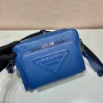 Replica Prada 2VH152 Saffiano leather shoulder bag Blue39877 - Image 2