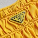 Replica Prada 1NE204 Prada Nylon and Saffiano Leather Mini Bag in Yellow39187 - Image 4