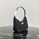 Replica Prada 1NE204 Prada Nylon and Saffiano Leather Mini Bag in Black39108