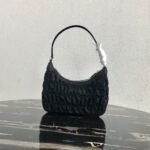 Replica Prada 1NE204 Prada Nylon and Saffiano Leather Mini Bag in Black39108 - Image 2