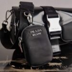 Replica Prada 1BD295 Prada Pocket Nappa Leather Bag Black38668 - Image 6