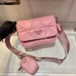 Replica Prada 1BD292 Prada Three In One Nylon Shoulder Bag Pink38639