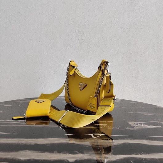 Our Factory offer best Designer HIGH quality replica handbags in cheaper price! Up to 70% discount now. Quality Guarantee! Fast Shipping Worldwide Replica Prada 1BH204 Prada Re-Edition 2005 Saffiano leather Bag in Yellow38978 - Image 1