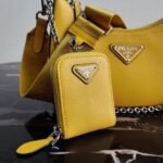 Replica Prada 1BH204 Prada Re-Edition 2005 Saffiano leather Bag in Yellow38978 - Image 7
