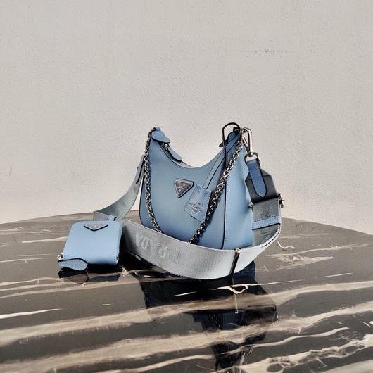 Our Factory offer best Designer HIGH quality replica handbags in cheaper price! Up to 70% discount now. Quality Guarantee! Fast Shipping Worldwide Replica Prada 1BH204 Prada Re-Edition 2005 Saffiano leather Bag in Light Blue38917 - Image 1