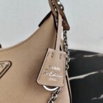 Replica Prada 1BH204 Prada Re-Edition 2005 Saffiano leather Bag in Apricot Silver38877 - Image 4